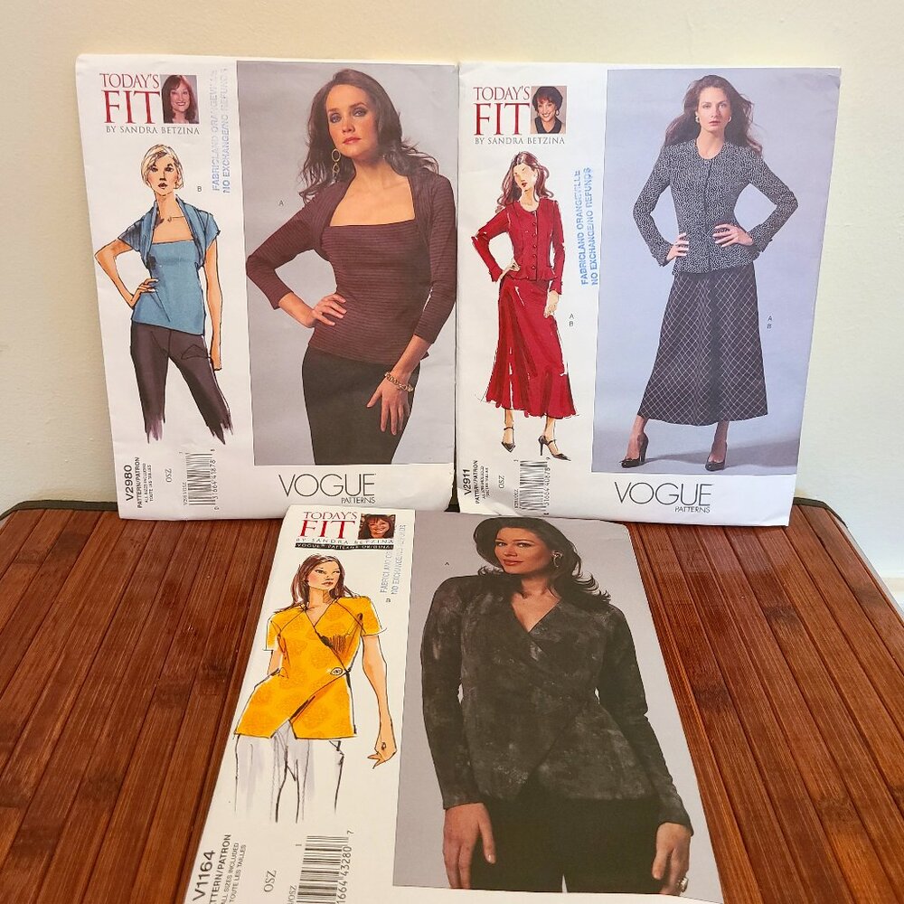 Vintage Vogue UNCUT Today's Fit  Sandra Betzina Patterns - Three